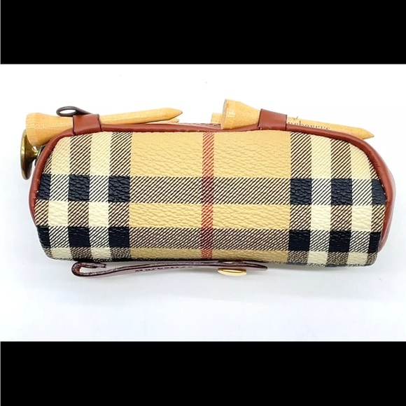 Auth Burberry Nova Check Brown Golf Ball Pin Marker Pouch with box - Picture 10 of 11